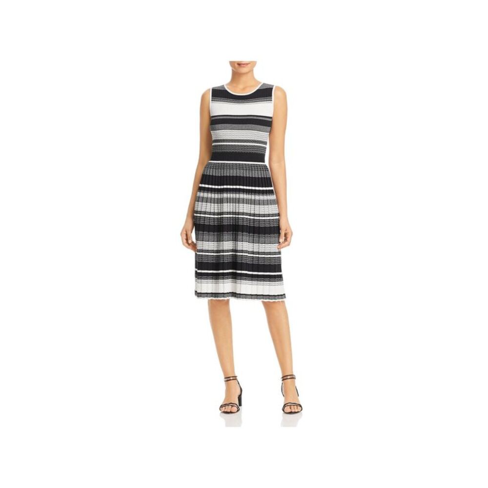 NWT KATE SPADE Womens Black Cotton Blend Sleeveless Knife Dress XXS